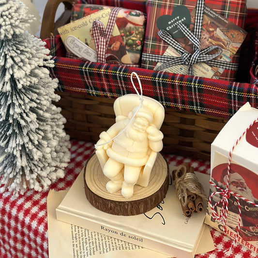 Sleeping Santa Candle