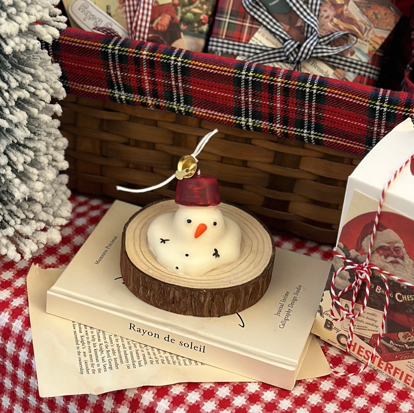 Small Snow Man Candle